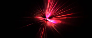 Fütürist mercek patlaması. Parlayan parçacıkları ve çizgileri olan ışık patlaması yıldızı. Güzel soyut ışın arkaplanı.