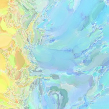 Çağdaş sanat. El işçiliğinin renkli dokusu. Modern resim. Yüzeyde suluboya vuruşlar. Sanatsal arkaplan resmi. Tablo üzerinde soyut resim. Fırça darbeleri. 