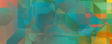 Soyut geometrik duvar kağıdı. Geometrik renkli şekiller. Çokgen arka plan. Bir teknolojinin dijital illüstrasyonuName.