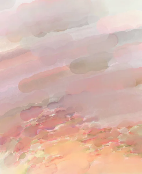 Lukisan Abstrak Warna Air Dengan Warna Pastel Warna Lembut Menggambarkan — Stok Foto