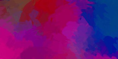 Canlı boya desenli arka plan. Renkli fırça darbelerinin 2B çizimi. Dekoratif doku resmi. Boyalı arkaplan.