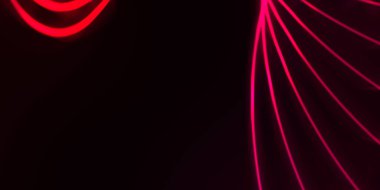 Işık dalgalarının neon renkli soyut tasarımı. Dijital arka plan ve neon ışığı parlama efekti. Parlak ışınlar duvar kağıdı.