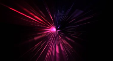 Fütürist mercek patlaması. Parlayan parçacıkları ve çizgileri olan ışık patlaması yıldızı. Güzel soyut ışın arkaplanı.