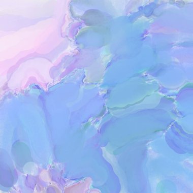 El yapımı sürreal soyut desenli suluboya. Modern sanatsal resim. 2D çizim. Arkaplan boyası karışımı. Yaratıcı duvar sanatı. Çağdaş sanat.