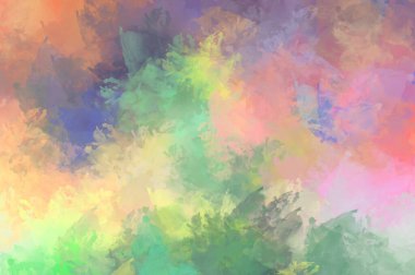 Sanatsal soyut arkaplan. Doku boyalı duvar kağıdı. Boya darbeleriyle yaratıcı bir illüstrasyon. Fırça desenli resim.