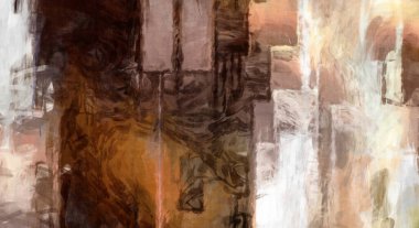 Soyut arkaplanda pürüzlü fırça darbeleri. Fırça boyası. Renkli boya darbeleri. Eşsiz duvar sanatı. Tuvaldeki modern sanat. Renkli çağdaş sanat eserleri. 