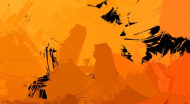 Canlı fırça darbeleriyle boyanmış. Renkli desenli resim. Fırçalanmış duvar kağıdını boya.