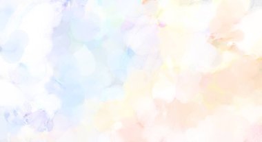 Yumuşak suluboya duvar kağıdı. Hafifçe fırçalanmış renkleri olan sanatsal bir resim. Pastel renkler arkaplana dokunmuş. Soyut duvar sanatı..