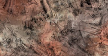 Modern sanat. Taranmış Boyalı Soyut Arkaplan. Fırça darbesi ile boyanmış. Boya darbeleri. 2B Görüntü