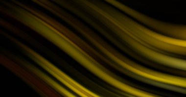 Siyah arka planda renkli düz çizgiler. Sıvı ve sıvı renkli dalgalar karanlıkta akıyor. Duvar kağıdı, afiş, arkaplan, kart, kitap, kapak, poster, afiş, broşür