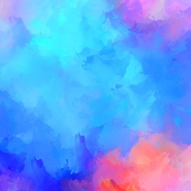 Duvar sanatı Eşsiz ve yaratıcı illüstrasyon. Fırça darbesi ile boyanmış. Renkli fırça darbelerinin soyut arkaplanı. Fırçalanmış canlı duvar kâğıdı. Boyalı sanatsal yaratım.