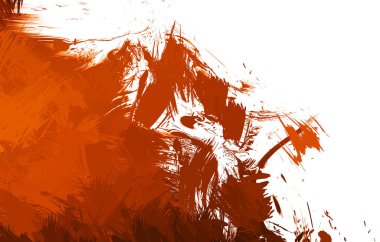 Duvar sanatı Eşsiz ve yaratıcı illüstrasyon. Fırça darbesi ile boyanmış. Renkli fırça darbelerinin soyut arkaplanı. Fırçalanmış canlı duvar kâğıdı. Boyalı sanatsal yaratım.