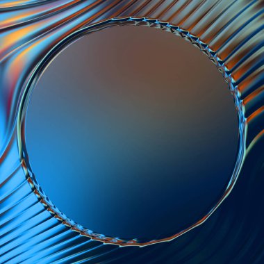 Soyut çerçeveli arkaplan. Renkli, canlı, dalgalı bir duvar kağıdı. Merkezi çerçeveli yaratıcı grafik 2d çizim. Dinamik şekilli modaya uygun sıvı örtüsü.