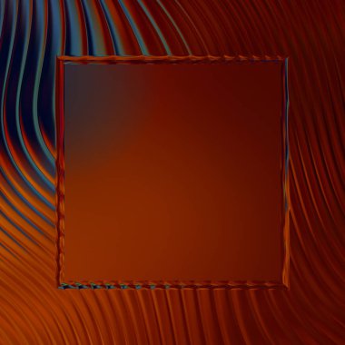 Soyut çerçeveli arkaplan. Renkli, canlı, dalgalı bir duvar kağıdı. Merkezi çerçeveli yaratıcı grafik 2d çizim. Dinamik şekilli modaya uygun sıvı örtüsü.