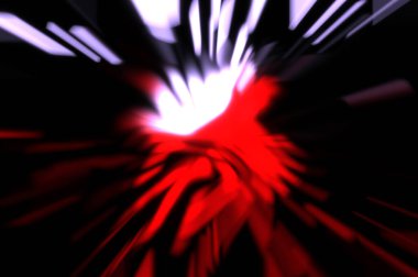 Işık parçacık izleri. Parlayan parçacıkları ve çizgileri olan ışık patlaması yıldızı. Güzel hareketli soyut ışın arkaplanı.