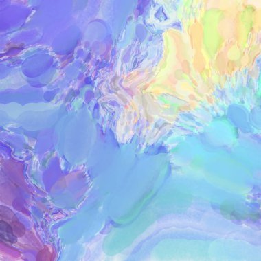 El yapımı sürreal soyut desenli suluboya. Modern sanatsal resim. 2D çizim. Arkaplan boyası karışımı. Yaratıcı duvar sanatı. Çağdaş sanat.