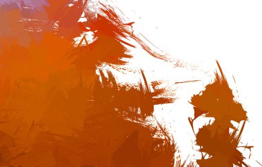 Duvar sanatı Eşsiz ve yaratıcı illüstrasyon. Fırça darbesi ile boyanmış. Renkli fırça darbelerinin soyut arkaplanı. Fırçalanmış canlı duvar kâğıdı. Boyalı sanatsal yaratım.