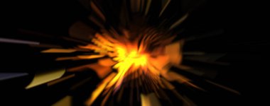 Işık parçacık izleri. Parlayan parçacıkları ve çizgileri olan ışık patlaması yıldızı. Güzel hareketli soyut ışın arkaplanı.