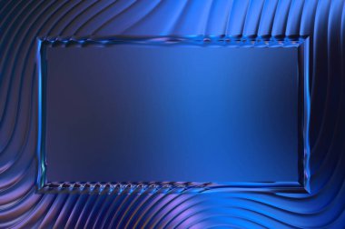 Soyut çerçeveli arkaplan. Renkli, canlı, dalgalı bir duvar kağıdı. Merkezi çerçeveli yaratıcı grafik 2d çizim. Dinamik şekilli modaya uygun sıvı örtüsü.