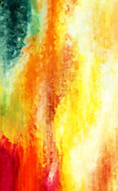 Modern sanat. Renkli çağdaş sanat eserleri. Renkli boya darbeleri. Soyut arkaplanda fırça darbeleri. Fırça boyası. Eşsiz duvar sanatı.