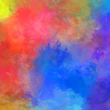 Yaratıcı soyut resim. Artistik fırça darbeleriyle donatılmış. Renkli ve canlı bir illüstrasyon. boyalı sanat.