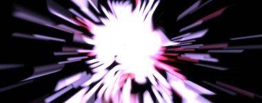 Işık parçacık izleri. Parlayan parçacıkları ve çizgileri olan ışık patlaması yıldızı. Güzel hareketli soyut ışın arkaplanı.