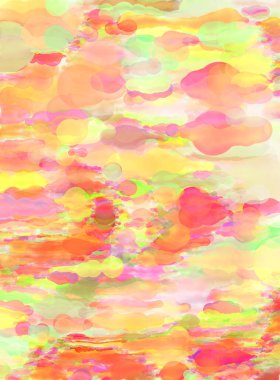 Çağdaş sanat. El yapımı resim. Modern sanat eserleri. Yüzeyde suluboya fırça darbeleriyle resim yapmak. 2D çizim. Sanatsal arkaplan resmi. Tablo üzerinde soyut resim. Renkli doku.