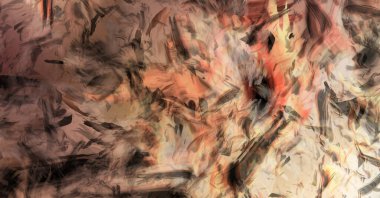 Modern sanat. Taranmış Boyalı Soyut Arkaplan. Fırça darbesi ile boyanmış. Boya darbeleri. 2B Görüntü