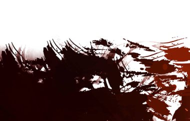 Taranmış Boyalı Soyut Arkaplan. Vahşi kaotik fırça darbeleri. Boya darbeleri. 2D İllüstrasyon. Fırça darbeli resim. 