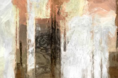 Soyut arkaplanda pürüzlü fırça darbeleri. Fırça boyası. Renkli boya darbeleri. Eşsiz duvar sanatı. Tuvaldeki modern sanat. Renkli çağdaş sanat eserleri. 