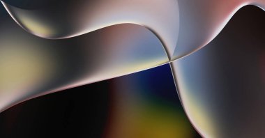 Soyut arkaplan. Değişken renk değişim dalgaları, dinamik hareketlerle. Işık dalgalarının neon renkli soyut tasarımı. Duvar kağıdı, afiş, arkaplan, kart, kitap illüstrasyonu, web sitesi.