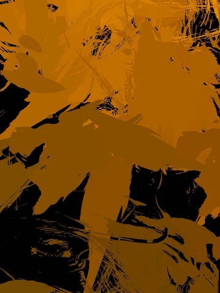 Vahşi fırça darbeleriyle yaratıcı soyut resim. Artistik fırça darbeleriyle donatılmış. Renkli ve canlı bir tasvir. Boyalı sanat.