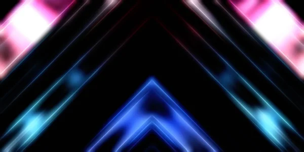 Abstract Stralende Geometrische Lichten Achtergrond Fractale Symmetrische Grafische Illustratie Intersecterende — Stockfoto