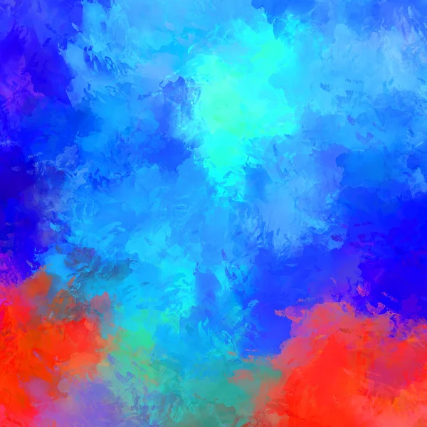 Painted Composition Vibrant Brush Strokes Textured Colorful Painting Paint Brushed — Stock Photo, Image