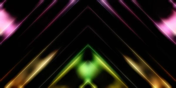 Abstract Stralende Geometrische Lichten Achtergrond Fractale Symmetrische Grafische Illustratie Intersecterende — Stockfoto