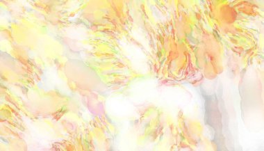 Pastel renklerde suluboya resim. Poster, duvar sanatı, afiş, kart, kitap kapağı ya da ambalaj için rahatlatıcı kompozisyonun yumuşak renkli çizimi. Modern fırça darbeleri resim.