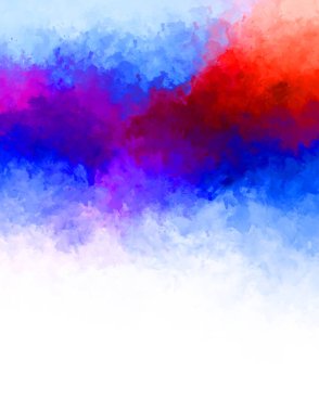 Yaratıcı soyut resim. Artistik fırça darbeleriyle donatılmış. Renkli ve canlı bir illüstrasyon. boyalı sanat.