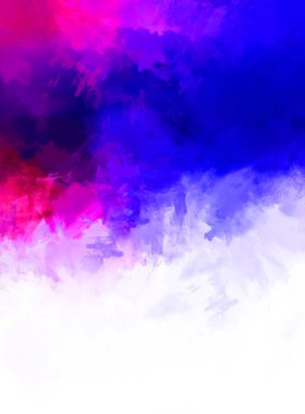 Renkli fırça darbelerinin 2D çizimi. Dekoratif desenli resim. canlı boya desenli arkaplan.