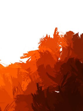 Taranmış Boyalı Soyut Arkaplan. Vahşi kaotik fırça darbeleri. Boya darbeleri. 2D İllüstrasyon. Fırça darbeli resim. 