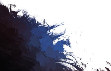 Duvar sanatı Eşsiz ve yaratıcı illüstrasyon. Fırça darbesi ile boyanmış. Renkli fırça darbelerinin soyut arkaplanı. Fırçalanmış canlı duvar kâğıdı. Boyalı sanatsal yaratım.