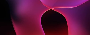 Soyut arkaplan. Değişken renk değişim dalgaları, dinamik hareketlerle. Işık dalgalarının neon renkli soyut tasarımı. Duvar kağıdı, afiş, arkaplan, kart, kitap illüstrasyonu, web sitesi.