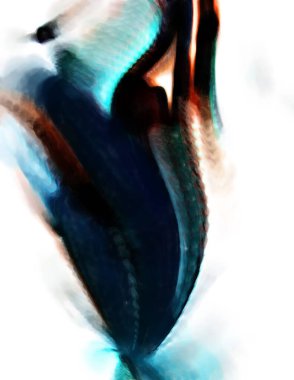 Modern sanat. Renkli çağdaş sanat eserleri. Renkli boya darbeleri. Soyut arkaplanda fırça darbeleri. fırça boyası.