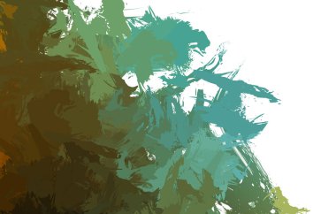 Duvar sanatı Eşsiz ve yaratıcı illüstrasyon. Fırça darbesi ile boyanmış. Renkli fırça darbelerinin soyut arkaplanı. Fırçalanmış canlı duvar kâğıdı. Boyalı sanatsal yaratım.