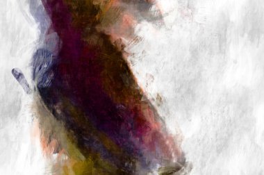 Soyut arkaplanda pürüzlü fırça darbeleri. Fırça boyası. Renkli boya darbeleri. Eşsiz duvar sanatı. Tuvaldeki modern sanat. Renkli çağdaş sanat eserleri. 