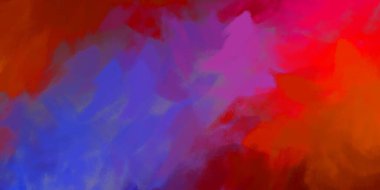 Taranmış Boyalı Soyut Arkaplan. Vahşi kaotik fırça darbeleri. Boya darbeleri. 2D İllüstrasyon. Fırça darbeli resim.