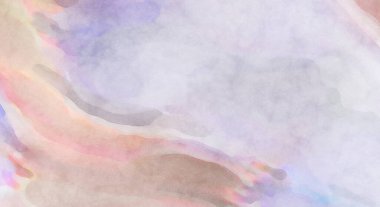 Pastel renklerde suluboya resim. Poster, duvar sanatı, afiş, kart, kitap kapağı ya da ambalaj için rahatlatıcı kompozisyonun yumuşak renkli çizimi. Modern fırça darbeleri resim.