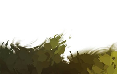 Taranmış Boyalı Soyut Arkaplan. Vahşi kaotik fırça darbeleri. Boya darbeleri. 2D İllüstrasyon. Fırça darbeli resim. 