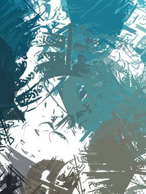 Renkli fırça darbelerinin 2B çizimi. Dekoratif doku resmi. Canlı boya desenli arka plan. Kaotik fırça darbeleri resim.