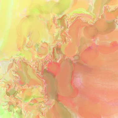 El yapımı sürreal soyut desenli suluboya. Modern sanatsal resim. 2D çizim. Arkaplan boyası karışımı. Yaratıcı duvar sanatı. Çağdaş sanat.