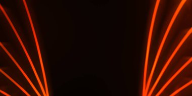 Işık dalgalarının neon renkli soyut tasarımı. Dijital arka plan ve neon ışığı parlama efekti. Parlak ışınlar duvar kağıdı.
